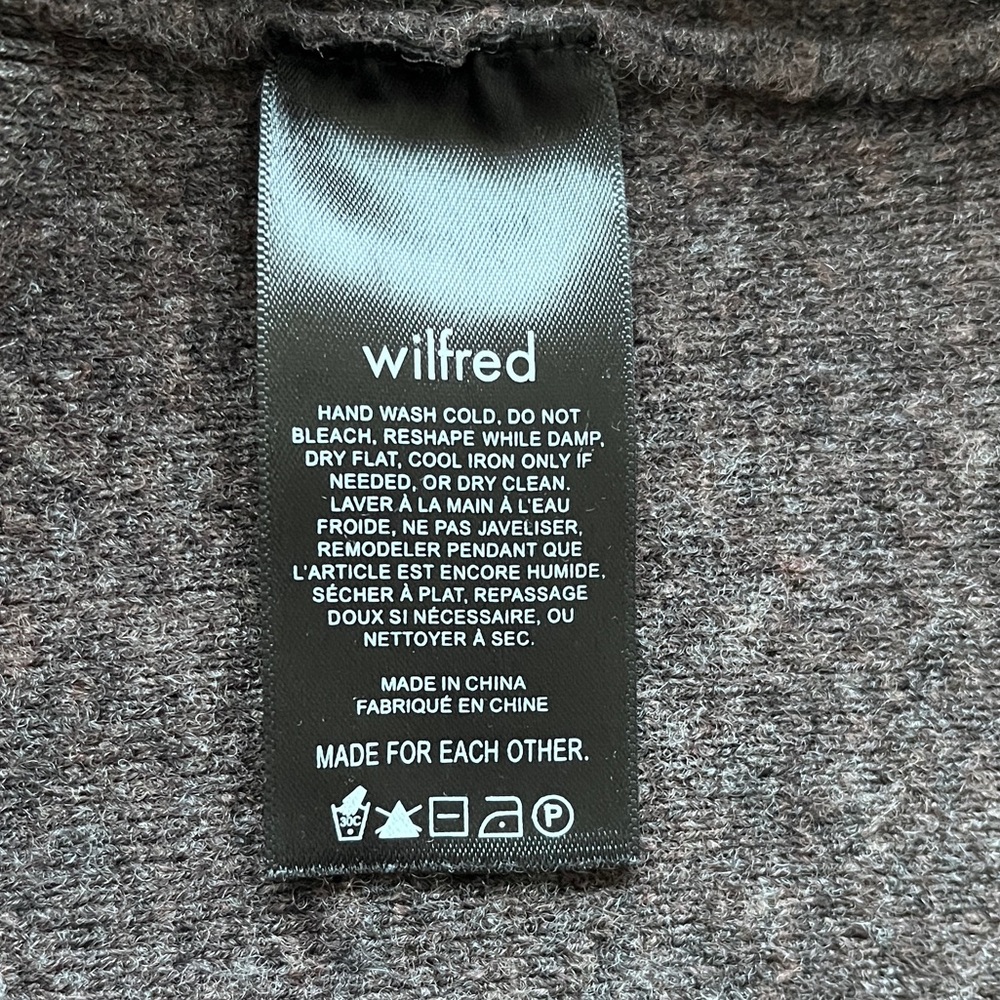 Aritzia Wilfred Greer Minimalist Brown Cropped Sweater Size S - Picture 11 of 13